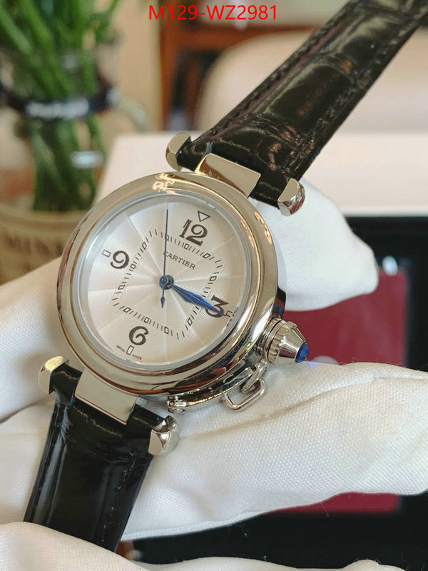 Watch(4A)-Cartier 2024 replica wholesale cheap sales online ID: WZ2981 $: 129USD