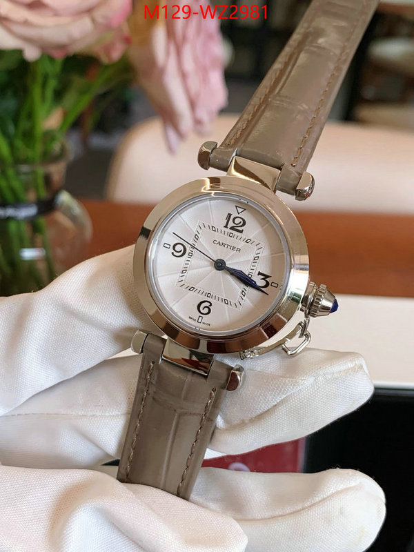 Watch(4A)-Cartier 2024 replica wholesale cheap sales online ID: WZ2981 $: 129USD