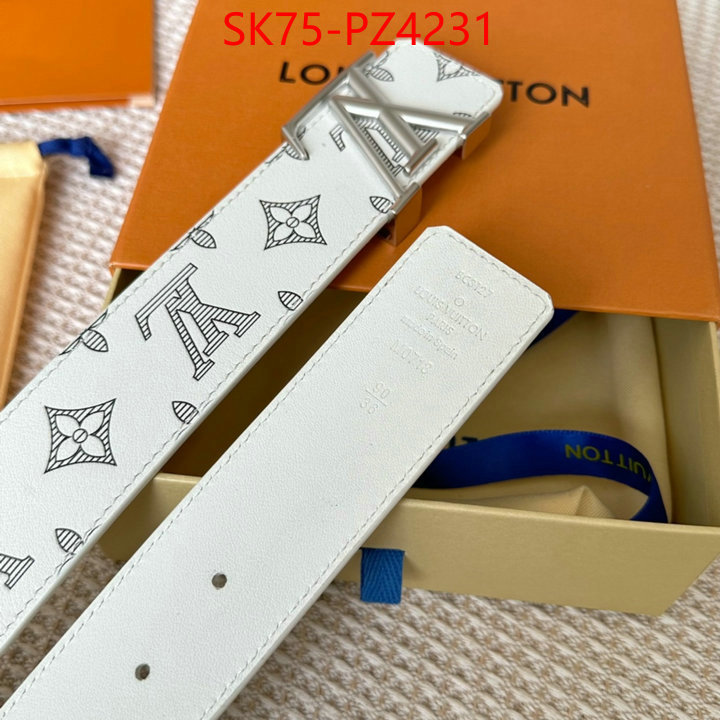 Belts-LV top quality fake ID: PZ4231 $: 75USD