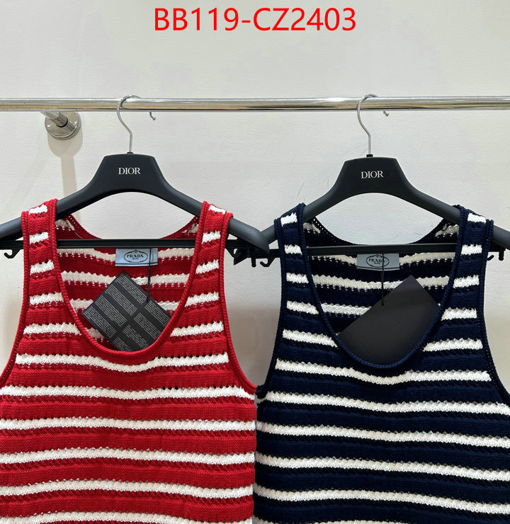 Clothing-Prada copy ID: CZ2403 $: 119USD
