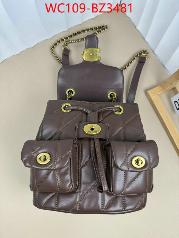 Coach Bags(4A)-Backpack- designer ID: BZ3481 $: 109USD,