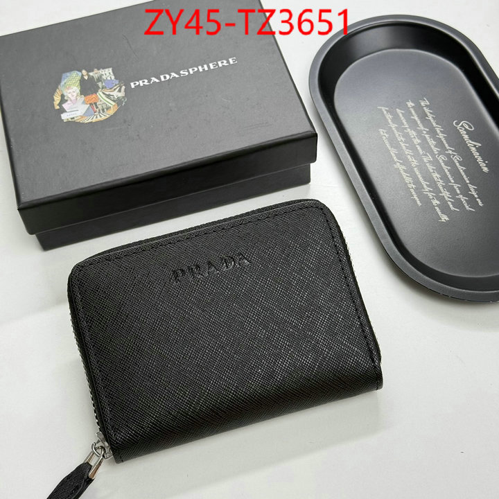 Prada Bags(4A)-Wallet designer 1:1 replica ID: TZ3651 $: 45USD,