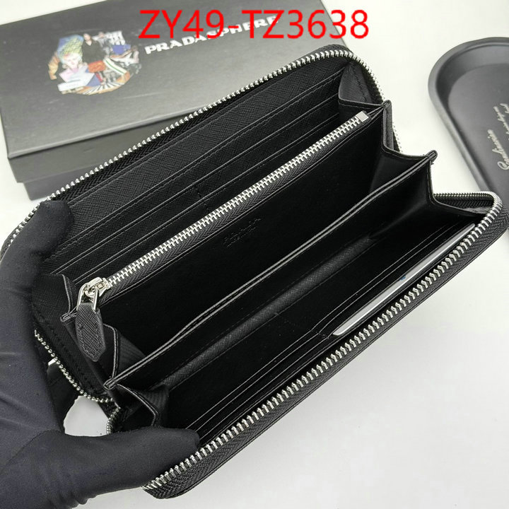 Prada Bags(4A)-Wallet high quality designer ID: TZ3638 $: 49USD,