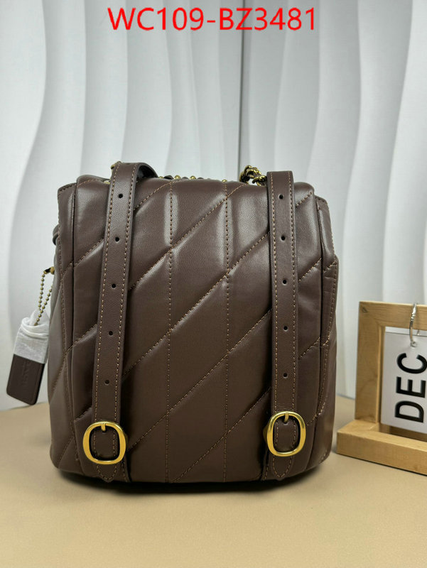 Coach Bags(4A)-Backpack- designer ID: BZ3481 $: 109USD,