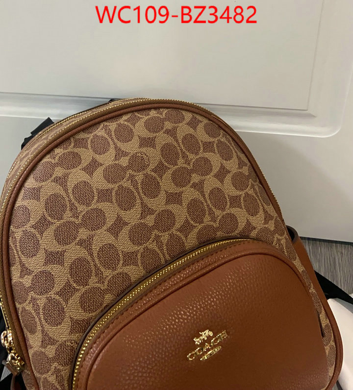 Coach Bags(4A)-Backpack- aaaaa replica ID: BZ3482 $: 109USD,