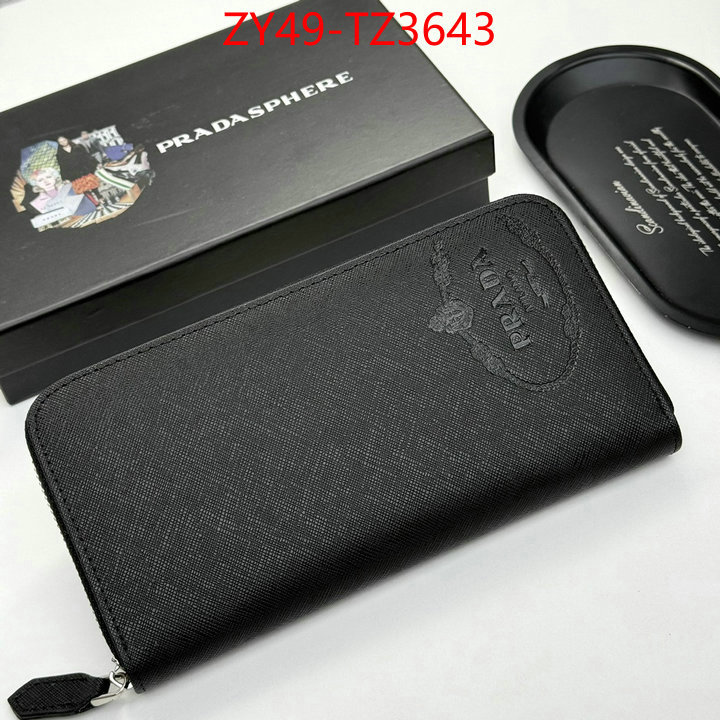Prada Bags(4A)-Wallet the highest quality fake ID: TZ3643 $: 49USD,