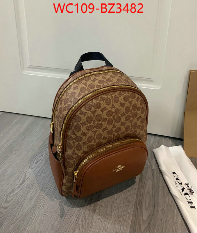 Coach Bags(4A)-Backpack- aaaaa replica ID: BZ3482 $: 109USD,