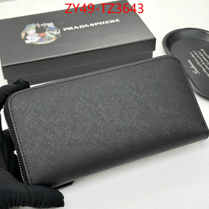 Prada Bags(4A)-Wallet the highest quality fake ID: TZ3643 $: 49USD,
