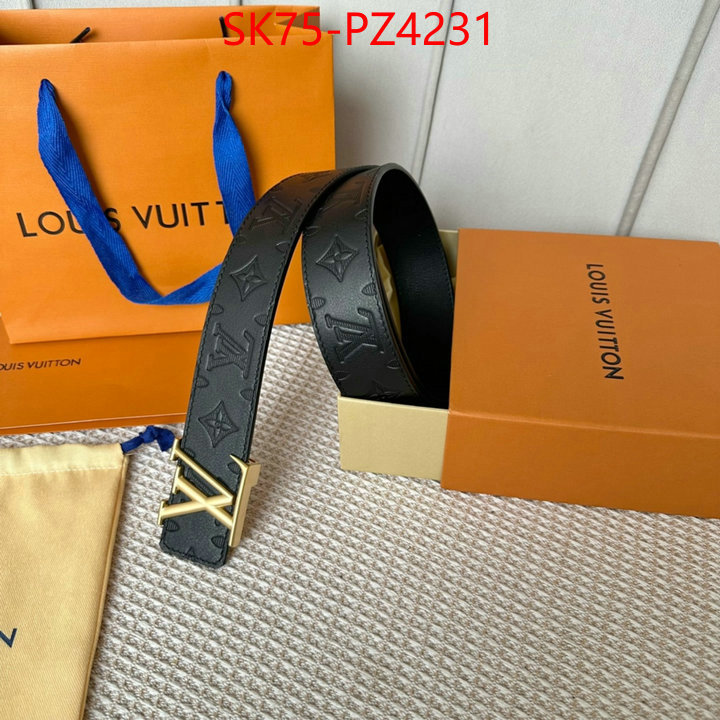 Belts-LV top quality fake ID: PZ4231 $: 75USD
