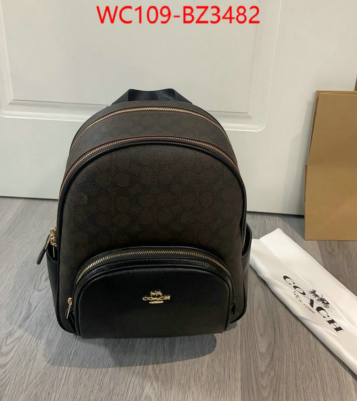 Coach Bags(4A)-Backpack- aaaaa replica ID: BZ3482 $: 109USD,