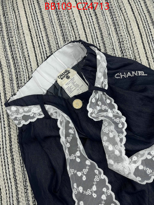 Clothing-Chanel top fake designer ID: CZ4713 $: 109USD