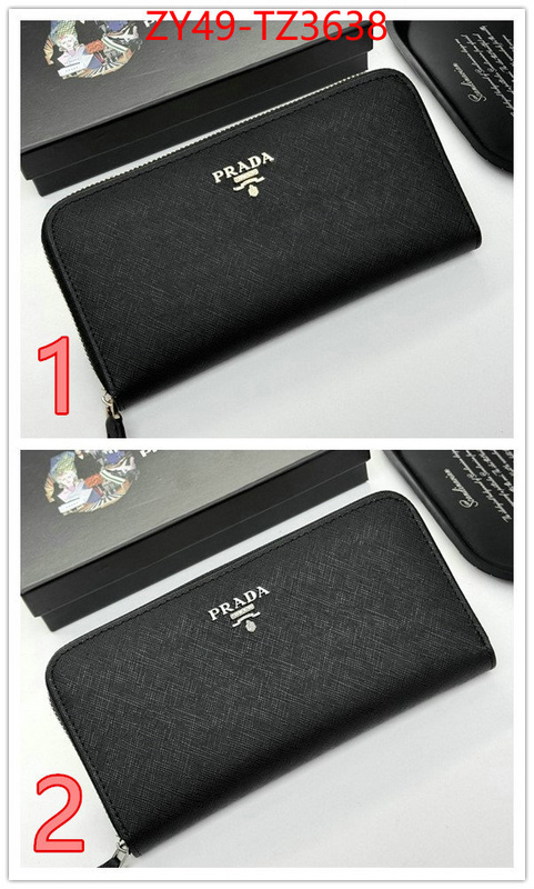 Prada Bags(4A)-Wallet high quality designer ID: TZ3638 $: 49USD,