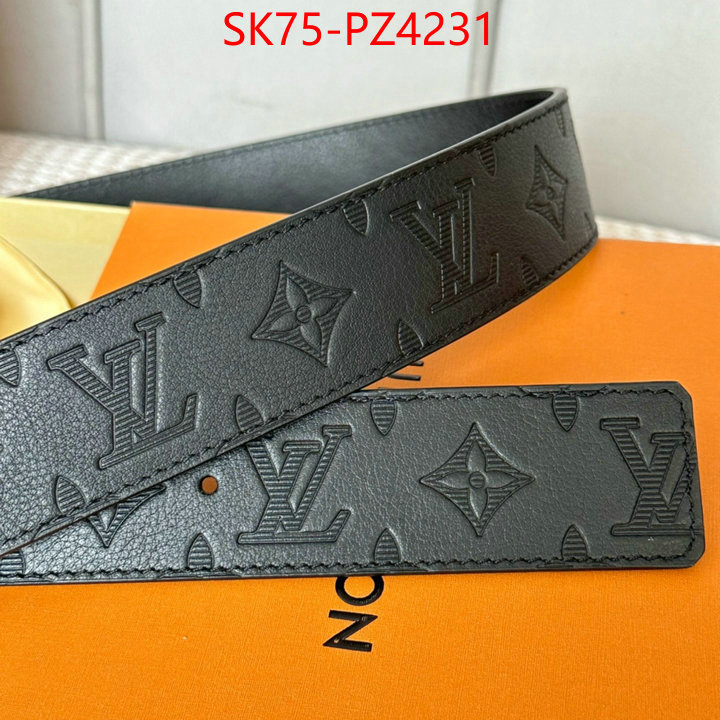 Belts-LV top quality fake ID: PZ4231 $: 75USD