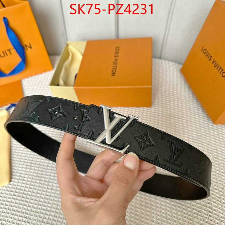 Belts-LV top quality fake ID: PZ4231 $: 75USD