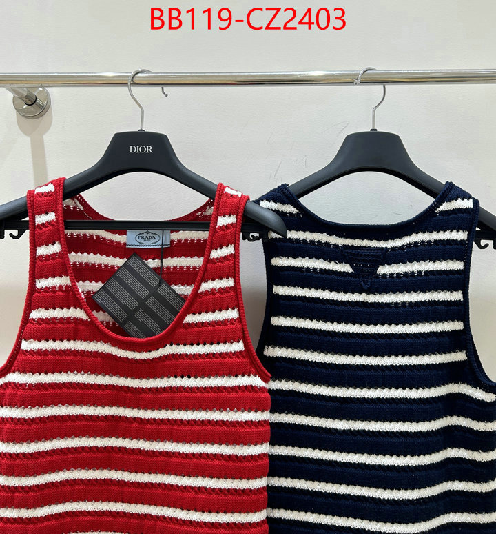 Clothing-Prada copy ID: CZ2403 $: 119USD