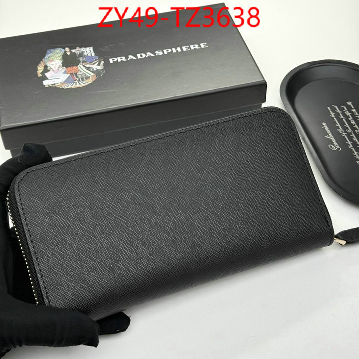 Prada Bags(4A)-Wallet high quality designer ID: TZ3638 $: 49USD,