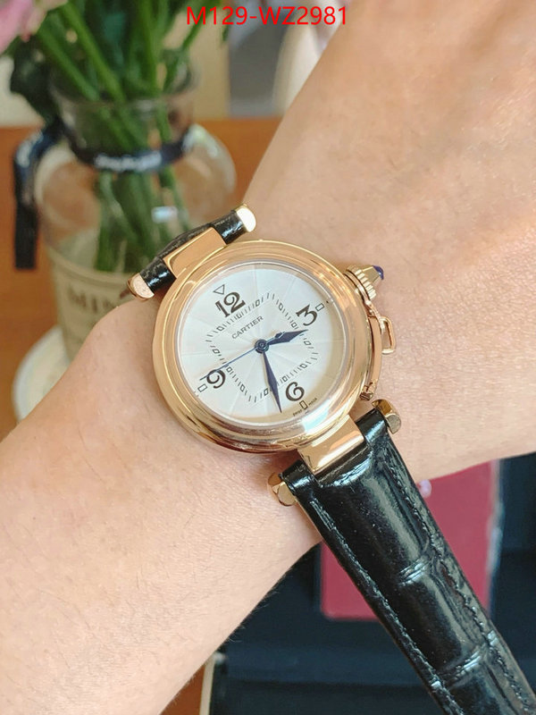 Watch(4A)-Cartier 2024 replica wholesale cheap sales online ID: WZ2981 $: 129USD