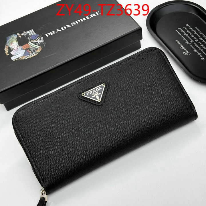 Prada Bags(4A)-Wallet where should i buy to receive ID: TZ3639 $: 49USD,