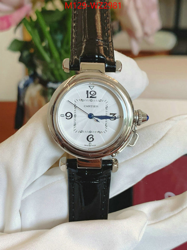 Watch(4A)-Cartier 2024 replica wholesale cheap sales online ID: WZ2981 $: 129USD