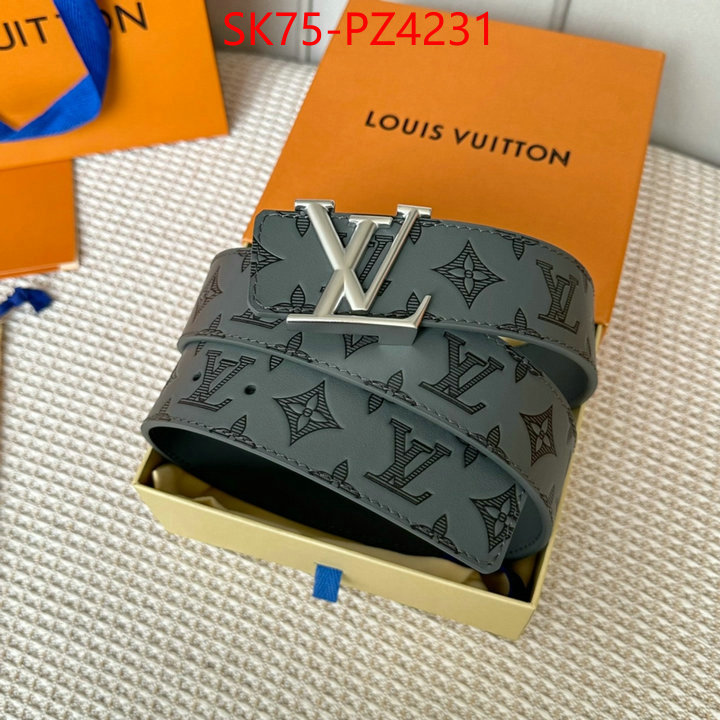 Belts-LV top quality fake ID: PZ4231 $: 75USD