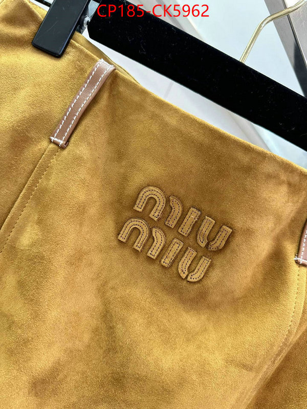 Clothing-MIU MIU buy aaaaa cheap ID: CK5962 $: 185USD