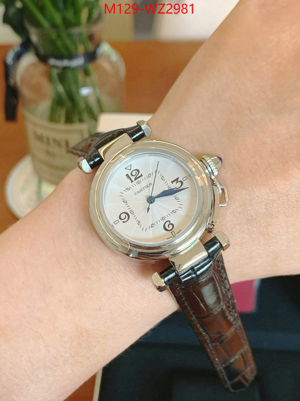 Watch(4A)-Cartier 2024 replica wholesale cheap sales online ID: WZ2981 $: 129USD