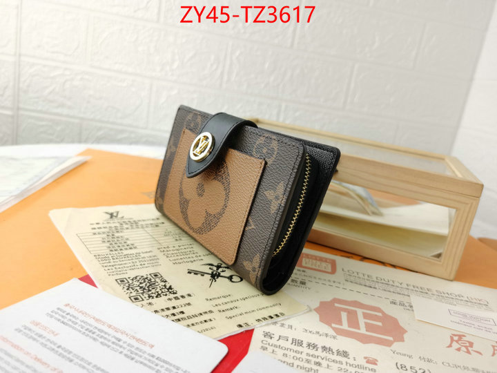 LV Bags(4A)-Wallet designer ID: TZ3617 $: 45USD,