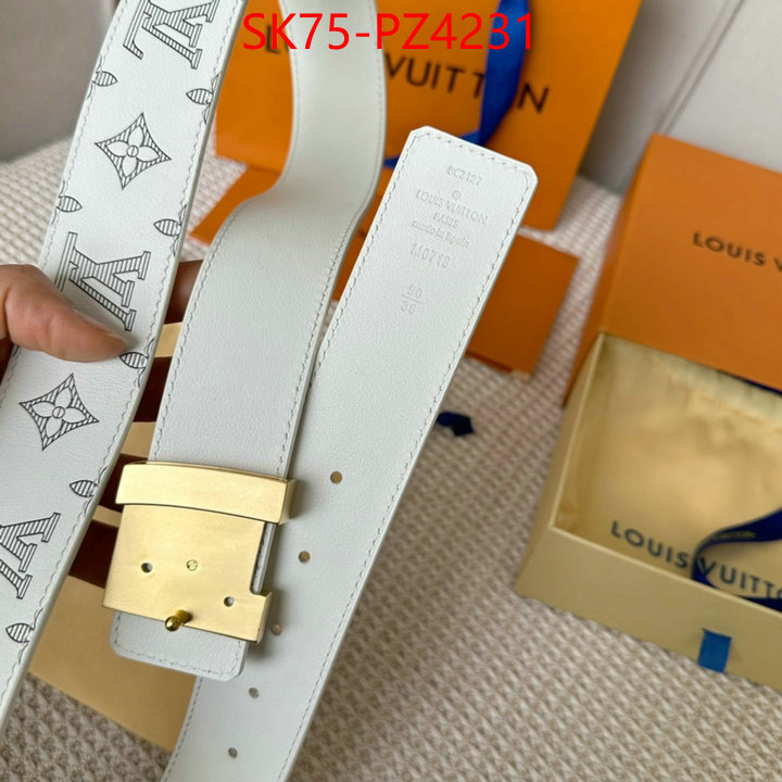 Belts-LV top quality fake ID: PZ4231 $: 75USD