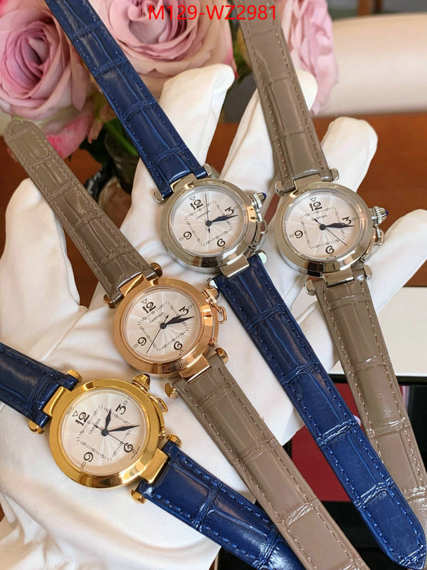 Watch(4A)-Cartier 2024 replica wholesale cheap sales online ID: WZ2981 $: 129USD