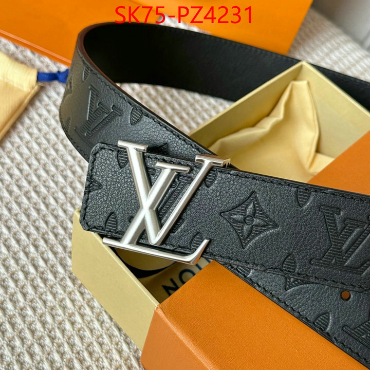 Belts-LV top quality fake ID: PZ4231 $: 75USD