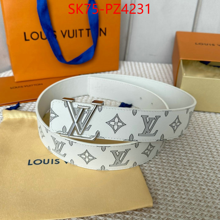 Belts-LV top quality fake ID: PZ4231 $: 75USD