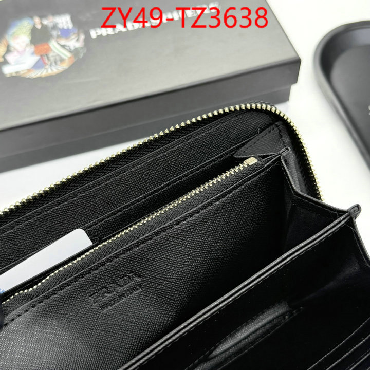 Prada Bags(4A)-Wallet high quality designer ID: TZ3638 $: 49USD,