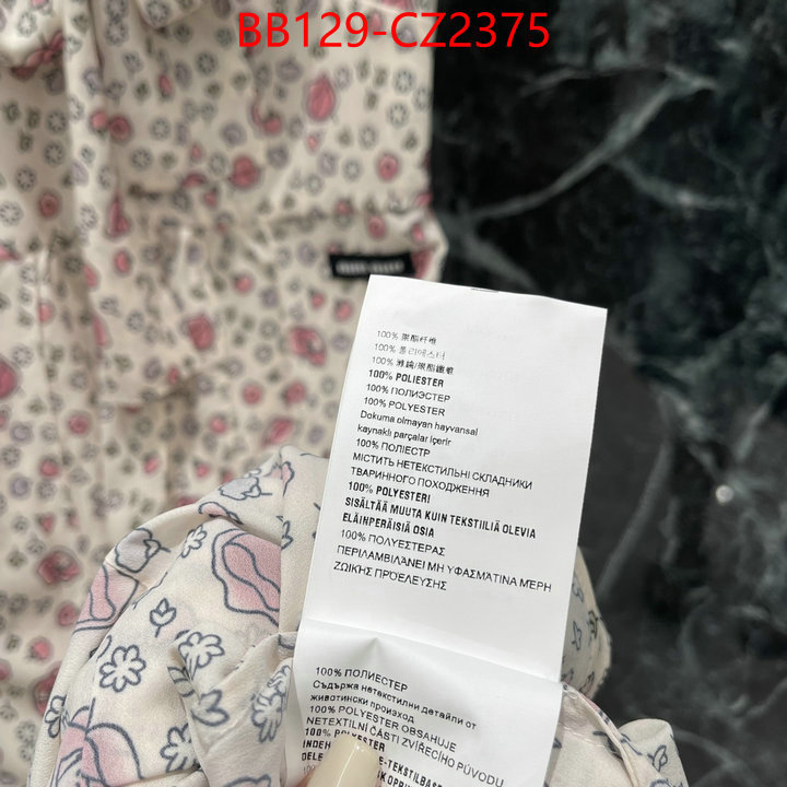Clothing-MIU MIU high quality 1:1 replica ID: CZ2375 $: 129USD