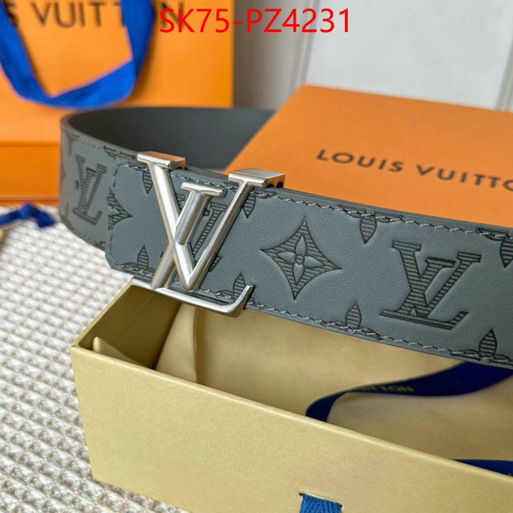 Belts-LV top quality fake ID: PZ4231 $: 75USD