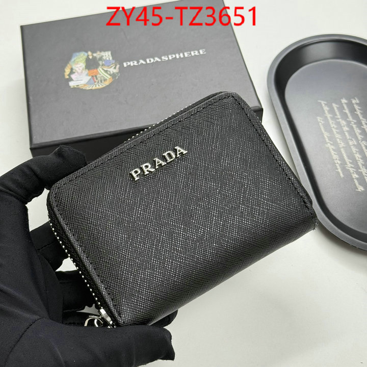 Prada Bags(4A)-Wallet designer 1:1 replica ID: TZ3651 $: 45USD,