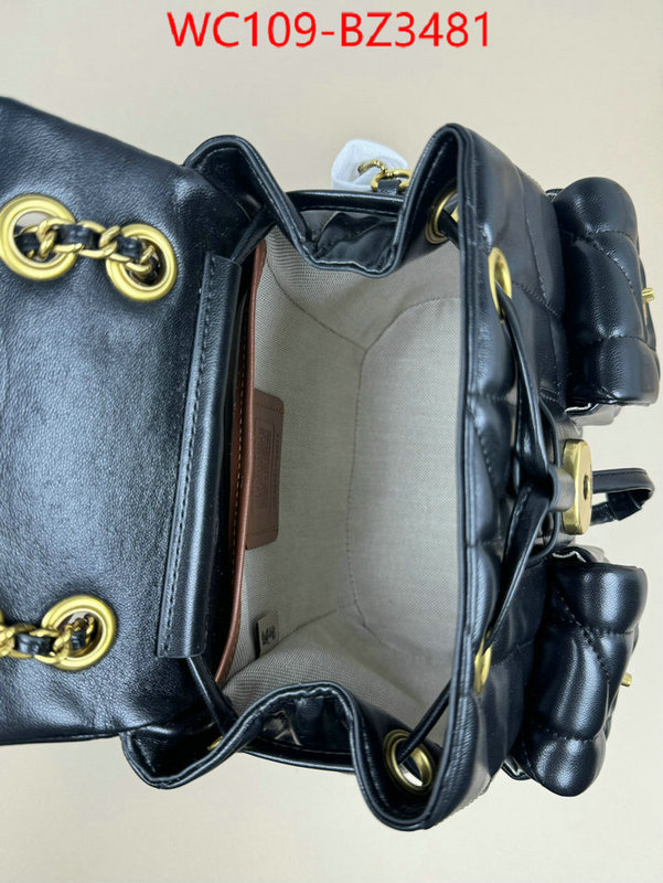 Coach Bags(4A)-Backpack- designer ID: BZ3481 $: 109USD,