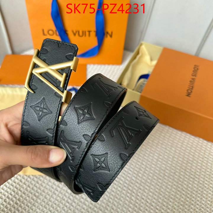Belts-LV top quality fake ID: PZ4231 $: 75USD