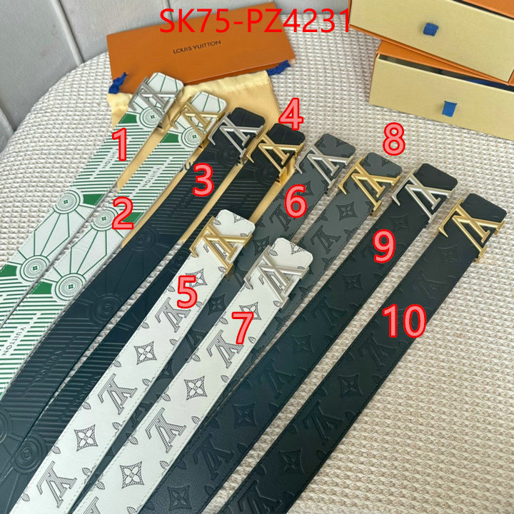 Belts-LV top quality fake ID: PZ4231 $: 75USD