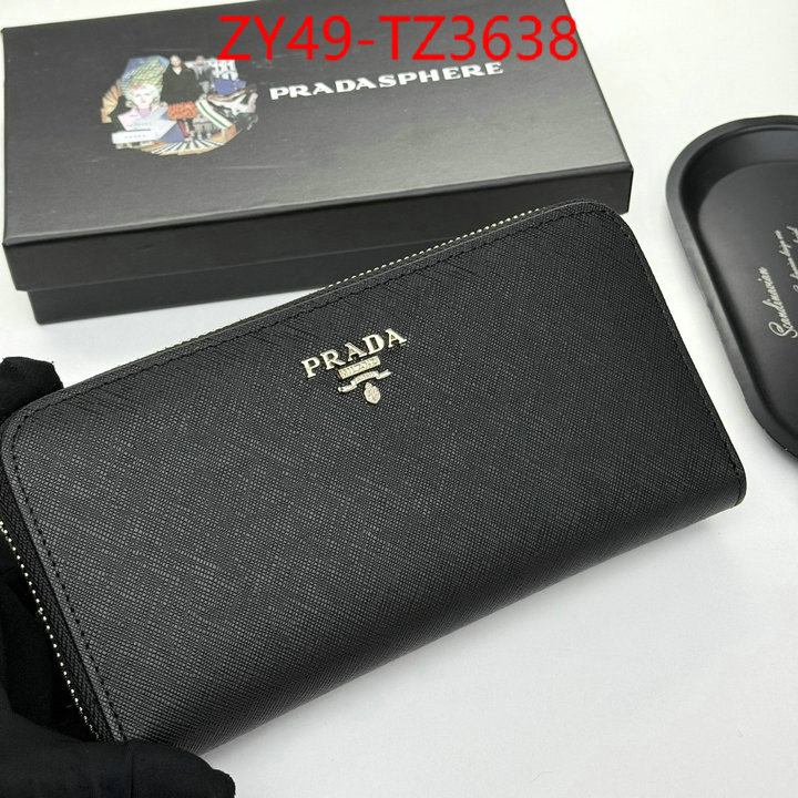 Prada Bags(4A)-Wallet high quality designer ID: TZ3638 $: 49USD,