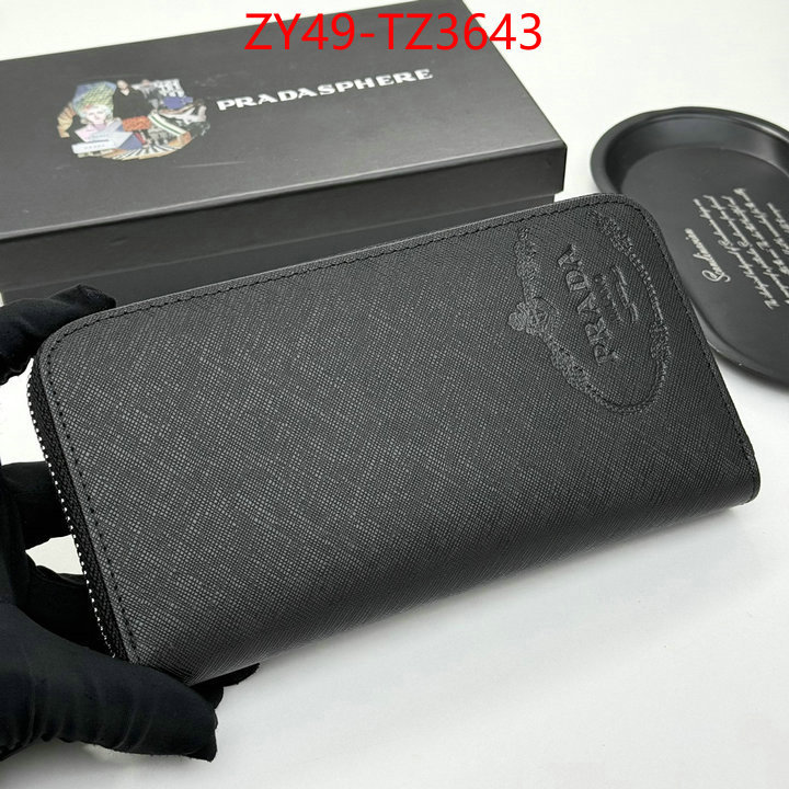 Prada Bags(4A)-Wallet the highest quality fake ID: TZ3643 $: 49USD,