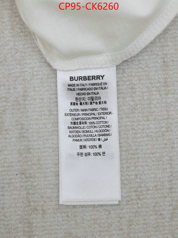 Clothing-Burberry quality replica ID: CK6260 $: 95USD