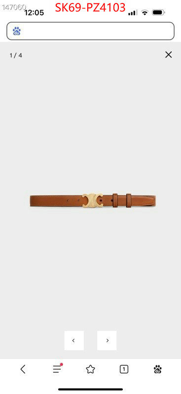 Belts-CELINE aaaaa+ quality replica ID: PZ4103 $: 69USD