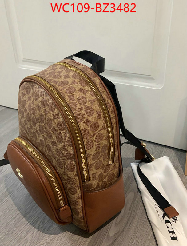 Coach Bags(4A)-Backpack- aaaaa replica ID: BZ3482 $: 109USD,