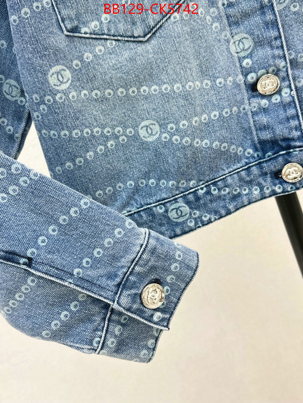 Clothing-Chanel high quality 1:1 replica ID: CK5742 $: 129USD