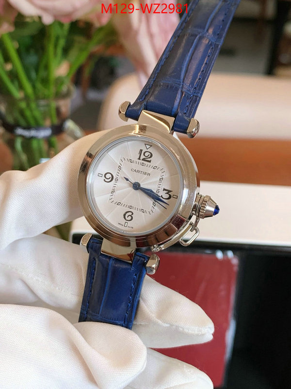 Watch(4A)-Cartier 2024 replica wholesale cheap sales online ID: WZ2981 $: 129USD
