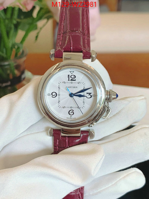 Watch(4A)-Cartier 2024 replica wholesale cheap sales online ID: WZ2981 $: 129USD