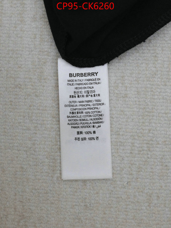 Clothing-Burberry quality replica ID: CK6260 $: 95USD