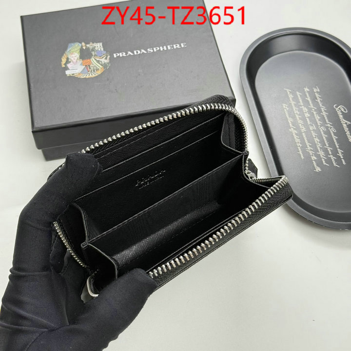 Prada Bags(4A)-Wallet designer 1:1 replica ID: TZ3651 $: 45USD,