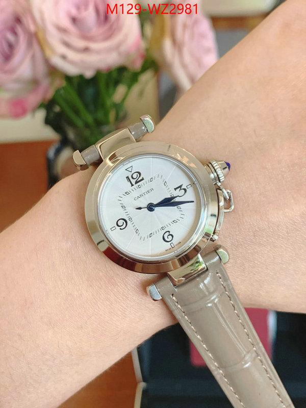 Watch(4A)-Cartier 2024 replica wholesale cheap sales online ID: WZ2981 $: 129USD