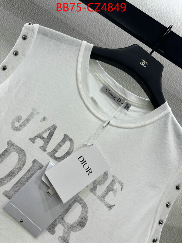 Clothing-Dior best luxury replica ID: CZ4849 $: 75USD
